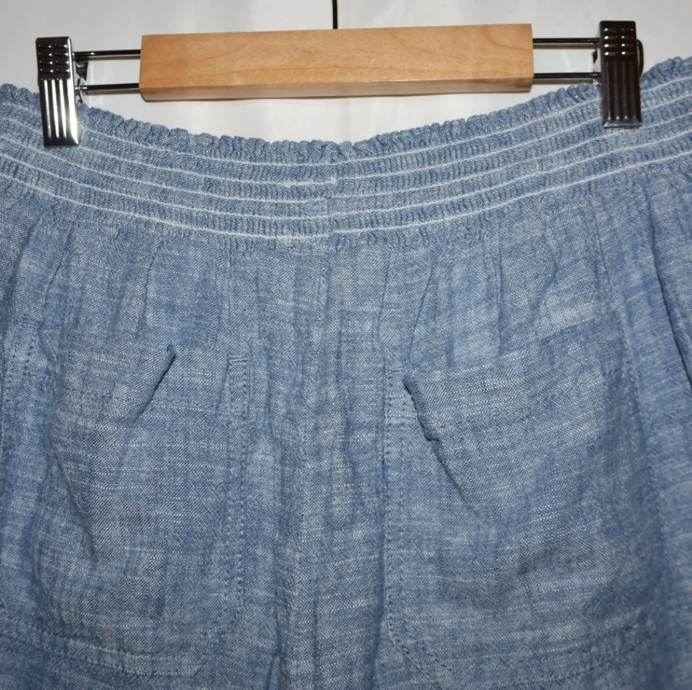 Briggs New York Blue Linen Flowy Shorts With Side & Back Pockets. Medium. NWT. - Picture 6 of 7
